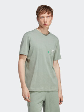 adidas adidas T-Shirt Essentials+ Made With Hemp T-Shirt HR2955 Grün Regular Fit