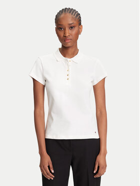 Tommy Hilfiger Tommy Hilfiger Polo Gold Button WW0WW45768 Écru Slim Fit