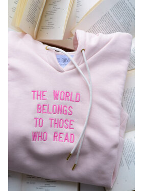 White Rvbbit White Rvbbit Bluza The world belongs to those who read Różowy Regular Fit
