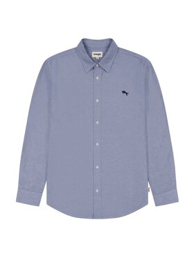Wrangler Wrangler Koszula 112350481 SHIRT OXFORD Niebieski Regular Fit