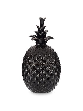 MIAhome MIAhome Pojemnik ananas dekoracja 23x12x12 cm PINYA Czarny
