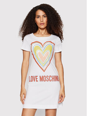 LOVE MOSCHINO LOVE MOSCHINO Rochie de zi W592918M 3876 Alb Regular Fit