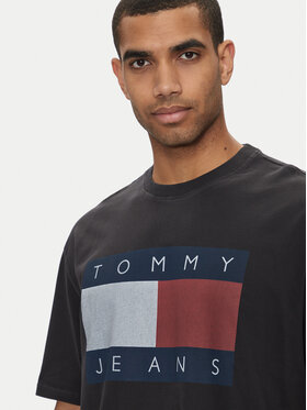 Tommy Jeans Tommy Jeans Tričko Big Flag DM0DM18547 Čierna Oversize