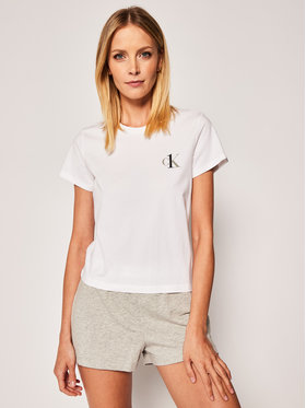 Calvin Klein Underwear Calvin Klein Underwear Pižamos marškinėliai 000QS6356E Balta Regular Fit