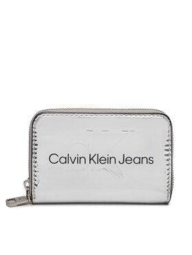 Calvin Klein Jeans Calvin Klein Jeans Liels sieviešu maks Sculpted Med Zip Around Mono S K60K611863 Sudraba