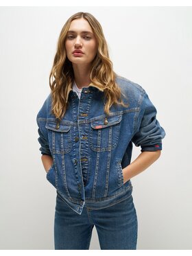 Lee Lee Kurtka jeansowa X MM STORM RIDER JKT Niebieski Regular Fit