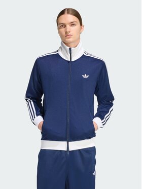 adidas adidas Bluza CLASSIC Błękitny Slim Fit