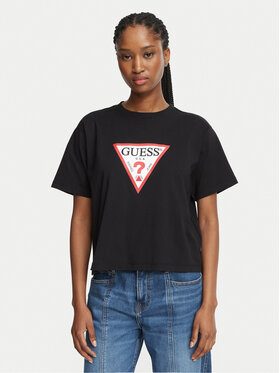 Guess Jeans Guess Jeans T-Shirt W4YI73 K8HM0 Černá Regular Fit