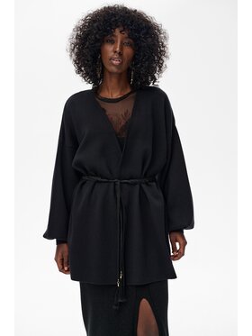 blue shadow blue shadow Kardigan Mono Czarny Regular Fit
