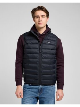 Lee Lee Gilet STAND COLLAR PUFFER Nero Regular Fit