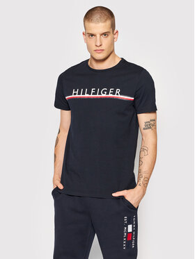 Tommy Hilfiger Tommy Hilfiger T-Shirt Corp Stripe MW0MW20153 Σκούρο μπλε Regular Fit
