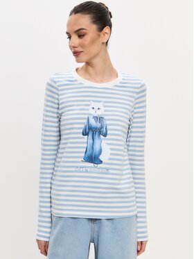 CAT by maniita lacitta CAT by maniita lacitta Longsleeve Printed Longsleeve Niebieski Regular Fit