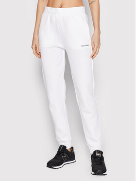 Calvin Klein Calvin Klein Παντελόνι φόρμας Micro Logo Essential K20K204424 Λευκό Regular Fit