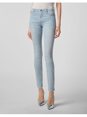 PHILIPP PLEIN PHILIPP PLEIN Džegínsy 21883 Svetlo modrá Jegging Fit