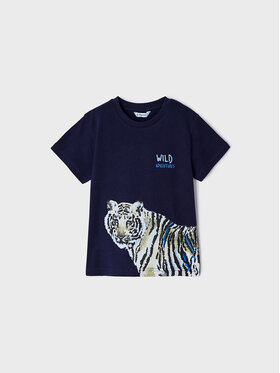 Mayoral Mayoral Тишърт 3007 Тъмносин Regular Fit