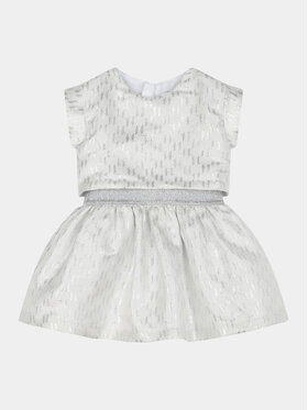 Karl Lagerfeld Kids Karl Lagerfeld Kids Ежедневна рокля Z30121 S Екрю Regular Fit