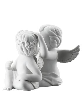 Rosenthal Rosenthal Figurka Para aniołów dużych z kwiatami Rosenthal Biały