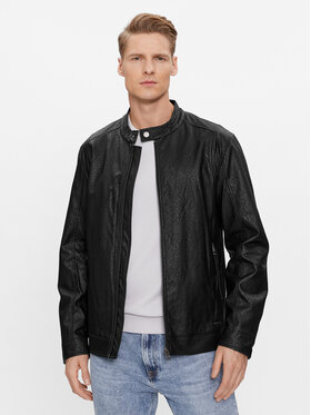 Guess Guess Jacke aus Kunstleder M4RL08 WFW30 Schwarz Regular Fit