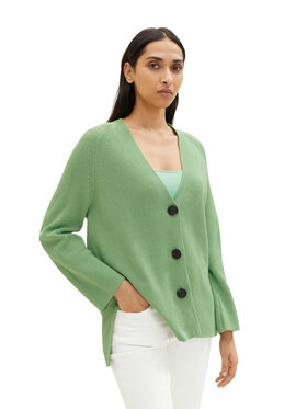 Tom Tailor Tom Tailor Pletena jopica 1035305 Zelena Regular Fit