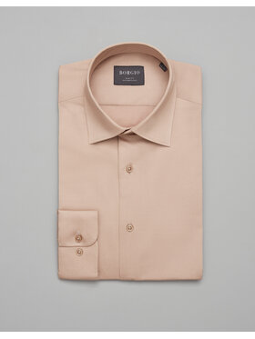 Borgio Borgio Koszula simeria Beżowy Slim Fit