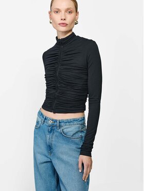 La Mania La Mania Longsleeve ANNIKA Czarny Basic Fit