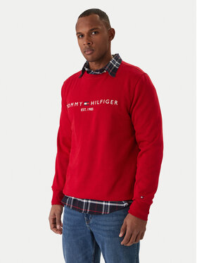 Tommy Hilfiger Tommy Hilfiger Bluza Logo MW0MW11596 Czerwony Regular Fit