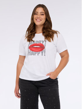 Fiorella Rubino Fiorella Rubino T-Shirt G03EL008875N011 Biały Regular Fit