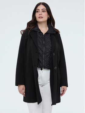 Fiorella Rubino Fiorella Rubino Płaszcz zimowy 0016T000366N033 Czarny Regular Fit