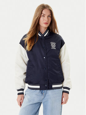 Guess Jeans Guess Jeans Bomberjacke W5YL15 WHAA2 Dunkelblau Regular Fit