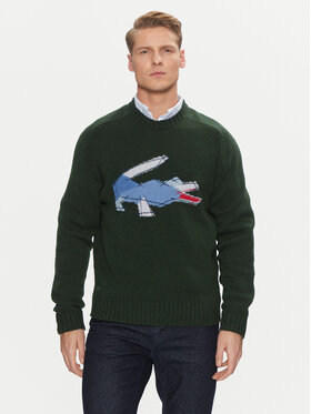 Lacoste Lacoste Sweter AH3145 Zielony Classic Fit