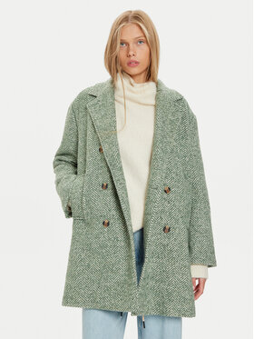 Pepe Jeans Pepe Jeans Gyapjú kabát Camille PL402462 Zöld Regular Fit