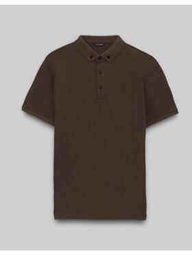 Borgio Borgio Polo matteo 01 Brązowy Classic Fit