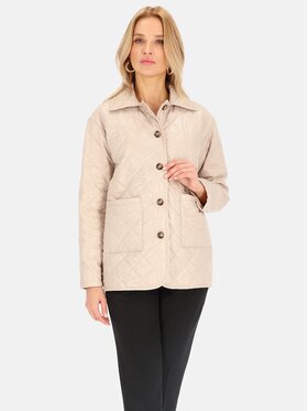 Perso Perso Prechodná bunda BLE 241025 F Béžová Regular Fit