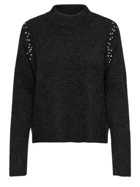 ONLY ONLY Maglione Onlrinalife ls rhinestone Nero Regular Fit