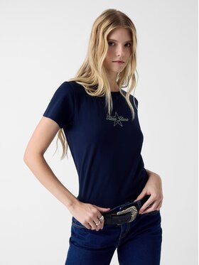 Guess Jeans Guess Jeans T-Shirt 180635 Modrá Classic Fit