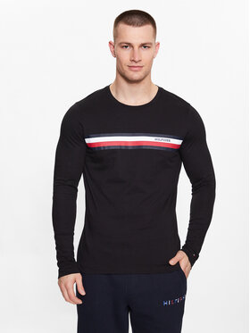 Tommy Hilfiger Tommy Hilfiger Longsleeve MW0MW32366 Czarny Slim Fit