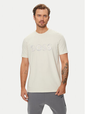 BOSS Boss Tričko Jagged 1 50519365 Écru Relaxed Fit
