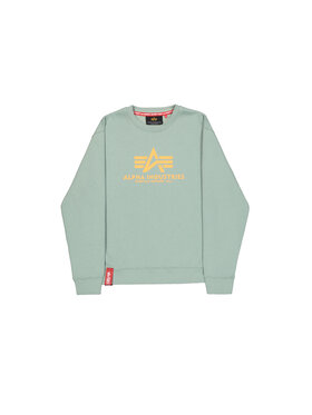 Alpha Industries Alpha Industries Bluza Basic Big Logo Sweatshirt Zielony Regular Fit