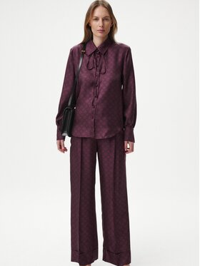 MARI PRETI MARI PRETI Pantaloni di tessuto MONOGRAM M Bordeaux Regular Fit