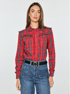 BIG STAR BIG STAR Koszula FRILIS Czerwony Basic Fit