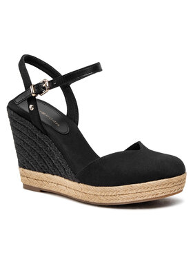Tommy Hilfiger Tommy Hilfiger Espadrile Basic Closed Toe High Wedge FW0FW04786 Črna