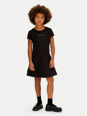 Calvin Klein Calvin Klein Rochie de zi Skater LVCKSJH02G Negru Regular Fit