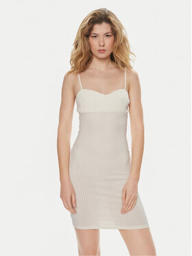 Brave Soul Brave Soul Sukienka letnia LDRJ-248LANA Écru Straight Fit