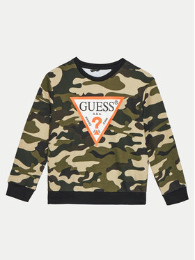 Guess Guess Felpa L4BQ01 KAD73 Verde Regular Fit