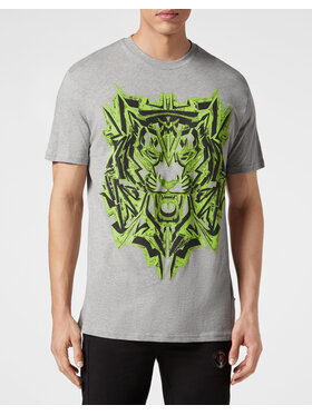 Plein Sport Plein Sport T-Shirt 4589 Szary Regular Fit