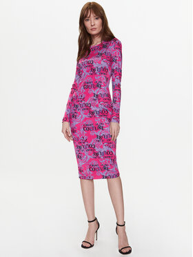 Versace Jeans Couture Versace Jeans Couture Ежедневна рокля 74HAO938 Розов Slim Fit