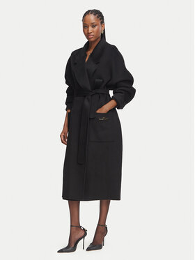 Elisabetta Franchi Elisabetta Franchi Vilnas mētelis CP-01D-66E2-V850 Melns Regular Fit