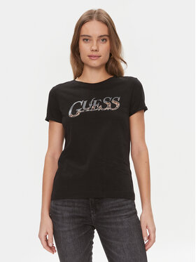 Guess Guess Póló W4RI24 JA914 Fekete Regular Fit