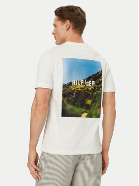 Tommy Hilfiger Tommy Hilfiger T-Shirt Logo Graphic MW0MW42389 Bílá Regular Fit
