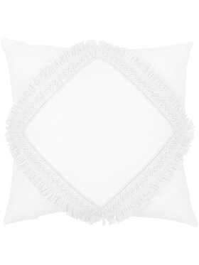 Cotton&Sweets Cotton&Sweets Poduszka Kwadratowa poduszka boho z koronką Biała Biały